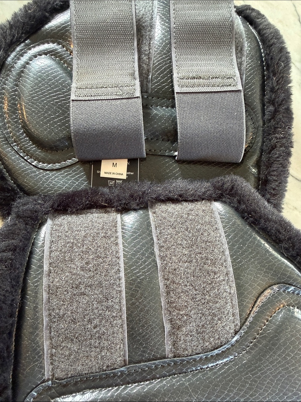 Equestrian Stockholm Fleece Lined Dark Grey Brushing Boots - Medium - Picture 11 of 12